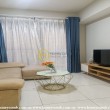 Masteri An Phu apartment for lease – Open living space. Simple wooden furniture. Nice view