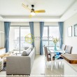 A warm living space with royal yellow tone in Diamond Island apartment