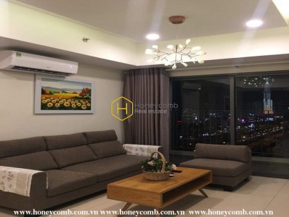 Full furniture with two bedrooms apartment and high floor for rent in Masteri Thao Dien