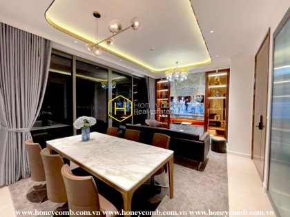 Unique style apartment with mysterious dark tone background for rent in Nassim