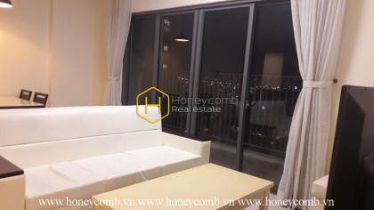 Contemporary style apartment with dominant white color in Masteri Thao Dien for lease