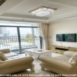 Fall in love with the delicate white color and elegant design of this apartment for rent in Vinhomes Central Park