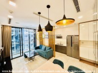 The 2 bed-apartment with modern and harmonious colours in design at Vinhomes Golden River