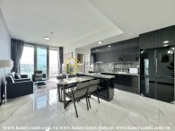 Experience the tranquil view and elegant design in Empire City apartment