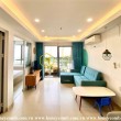 Sweet and soothing jade green and white interior in Masteri Thao Dien apartment